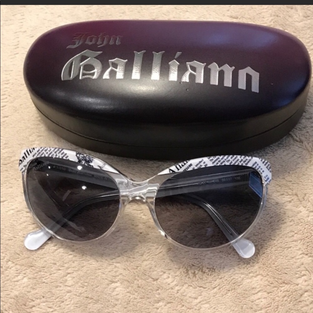 John Galliano black and white sunglasses. Original